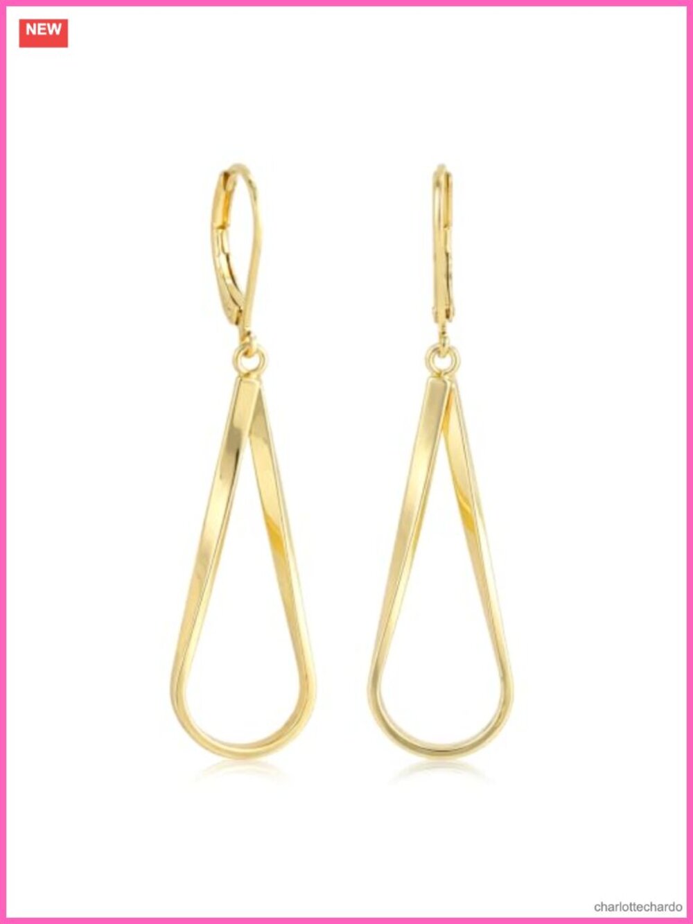 Openwork Teardrop Dangle Earrings Copper Lightweight